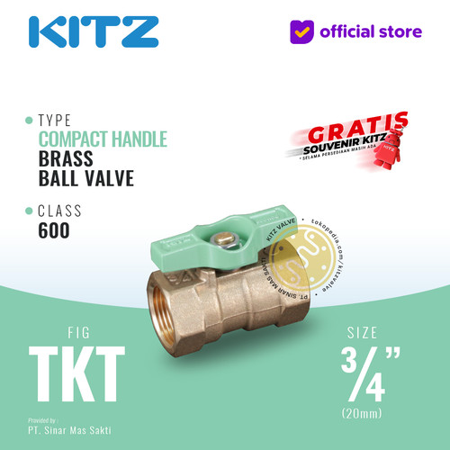 KITZ Compact Ball Valve Fig. 600 TKT, 3/4" - 20A - 20mm , Drat Screw