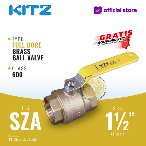 KITZ Full Port Ball Valve Fig. 600 SZA , 1 1/2" - 40mm , Drat Screw