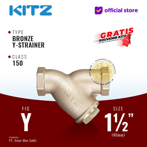 KITZ Bronze Y Strainer Fig. 150 Y, 1 1/2" - 40A - 40mm , Drat / Screw