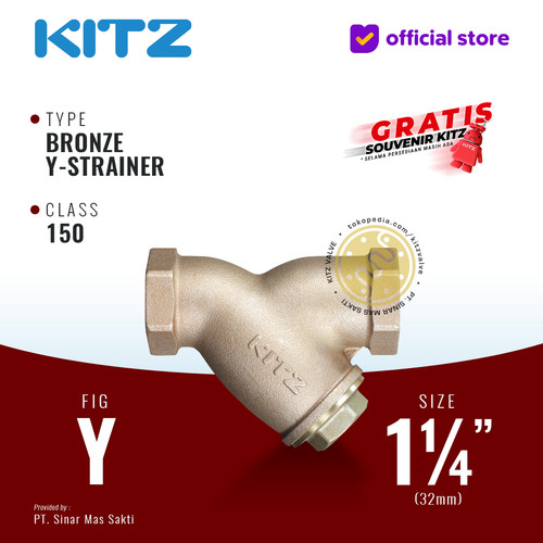 KITZ Bronze Y Strainer Fig. 150 Y, 1 1/4" - 32A - 32mm , Drat / Screw