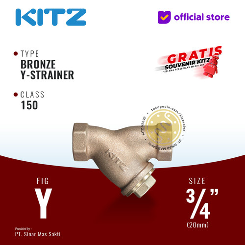 KITZ Bronze Y Strainer Fig. 150 Y, 3/4" - 20A - 20mm , Drat / Screw