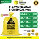 Kantong Plastik Sampah Limbah Infeksius Biomedis BioHazard Kuning Trash Bag Yellow DELKOCHOICE