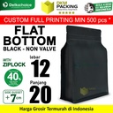 Flat Bottom Ziplock Standing Pouch Plastik Kemasan 12x20cm