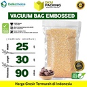 Vacuum Bag Makanan EMBOSSED 25x30cm Vakum Plastik BINTIK DELKOCHOICE