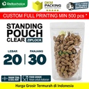 Standing Pouch Clear Plastik Klip Bening Ziplock 20x30cm DELKOCHOICE