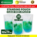 Standing Pouch Nylon Clear Bening NON Ziplock Kemasan Cairan 10x17 cm