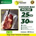 Vacuum Bag Makanan POLOS 25x30cm Plastik Vakum SMOOTH DELKOCHOICE