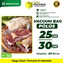 Vacuum Bag Makanan 25x30cm POLOS Plastik Vakum SMOOTH DELKOCHOICE