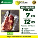 Vacuum Bag Makanan 7x12cm POLOS Plastik Vakum SMOOTH DELKOCHOICE