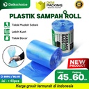 Kantong Plastik Sampah Biru Roll Trash Bag Jumbo Delkochoice 45x60cm