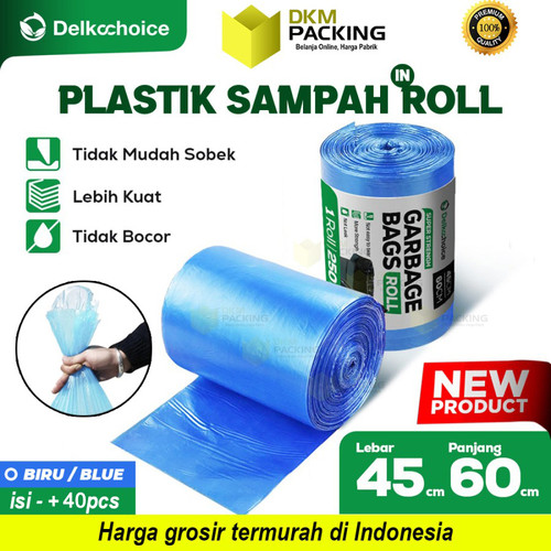 Kantong Plastik Sampah Roll Jumbo Tebal TrashBag Delkochoice 40x60cm