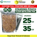 Standing Pouch 25x35cm Plastik Klip Ziplock Clear Metalize Alumunium