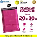 Plastik Polymailer Pack LOW COST Amplop Polimailer PINK Rusfet 20x30cm