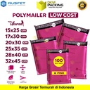 Plastik Polymailer PINK Pack LOW COST Rusfet Amplop Packing Polimailer