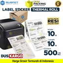 Label Sticker Thermal Paper Roll Resi OLSHOP 10x10cm RUSFET / DUS