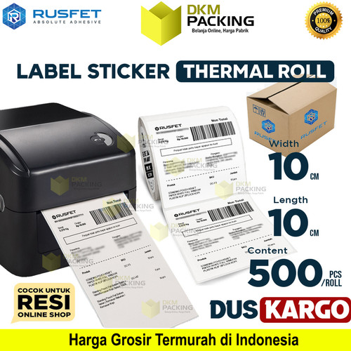 Label Sticker Thermal Paper Roll Resi Online Shop RUSFET / DUS