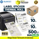 Label Sticker Thermal Paper Roll Resi OLSHOP 10x10cm RUSFET / DUS OJOL