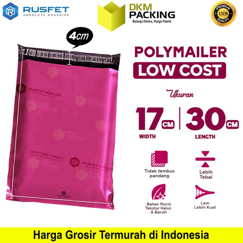 Plastik Polymailer PACK LOW COST Amplop Polimailer PUTIH 32x45 RUSFET