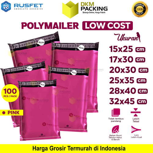 Plastik Polymailer PACK LOW COST Amplop Polimailer PUTIH 25x35 RUSFET