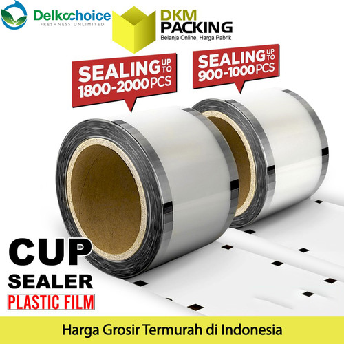 Plastik Lid Cup Sealer Tutup Gelas Plastik Roll Seal Cup 1000pcs Gelas