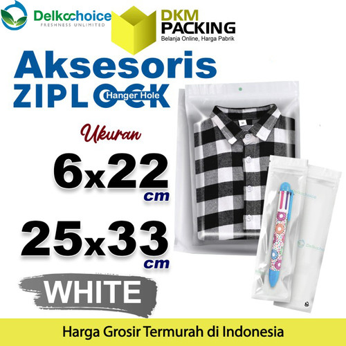 ZIPLOCK BAG AKSESORIS PUTIH Plastik Klip Kemasan DELKOCHOICE / SATUAN