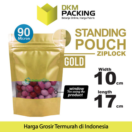 Standing Pouch Varian GOLD Plastik Klip Makanan DELKOCHOICE PREMIUM