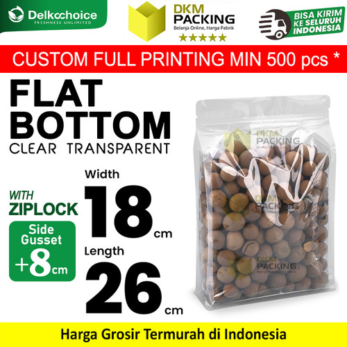 Standing Pouch 14x22cm MATTE WINDOW Plastik Kemasan DELKOCHOICE