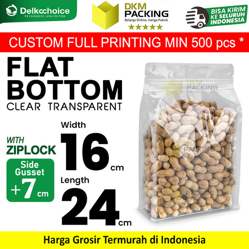 Standing Pouch 12x20cm MATTE WINDOW Plastik Kemasan DELKOCHOICE