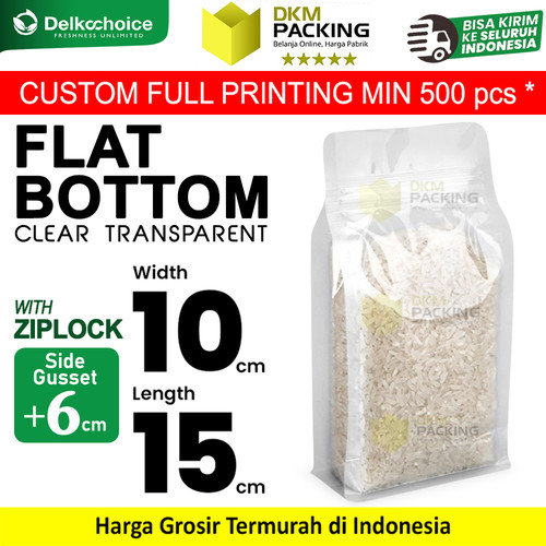 Standing Pouch PUTIH MATTE WINDOW Plastik Kemasan Makanan DELKOCHOICE