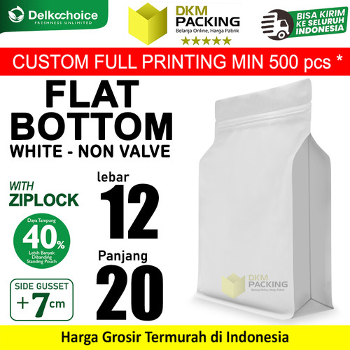 Standing Pouch PUTIH WINDOW ZIPLOCK DELKOCHOICE ALU FOIL