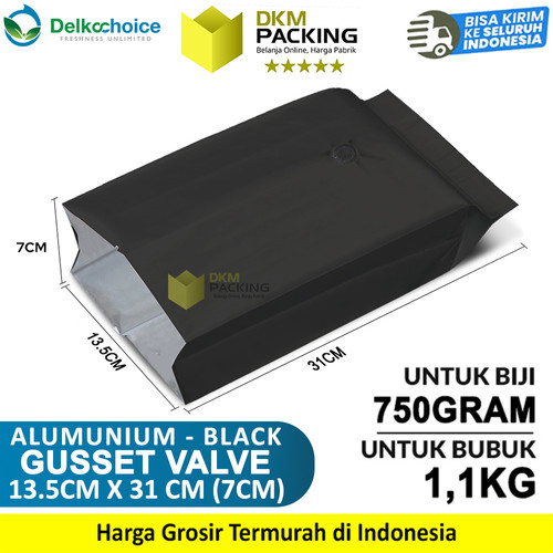 Standing Pouch HITAM 10x17cm WINDOW ZIPLOCK DELKOCHOICE ALU FOIL