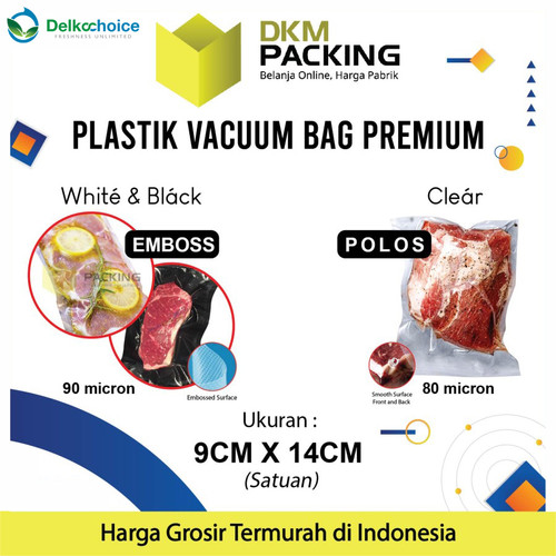 Vacuum Bag Makanan 9x14cm Plastik Vacuum bag PREMIUM TERMURAH