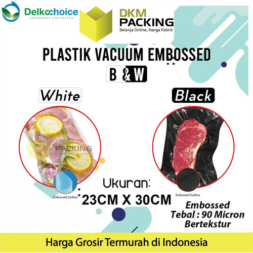 Vacuum Bag Makanan EMBOSS 23x30cm Plastik Vakum BINTIK PREMIUM MURAH