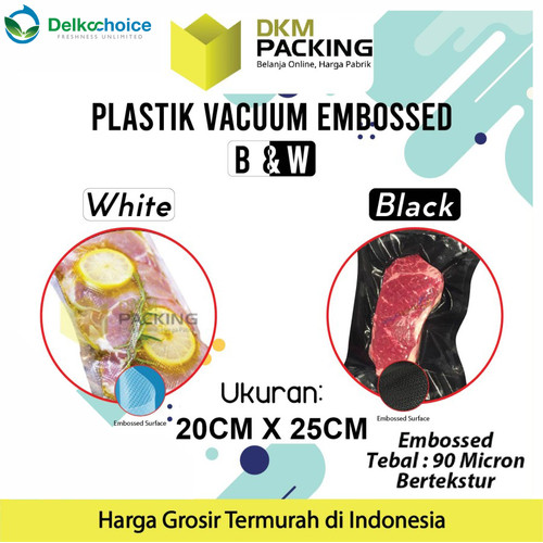 Vacuum Bag Makanan EMBOSS 20x25cm Plastik Vakum BINTIK PREMIUM MURAH