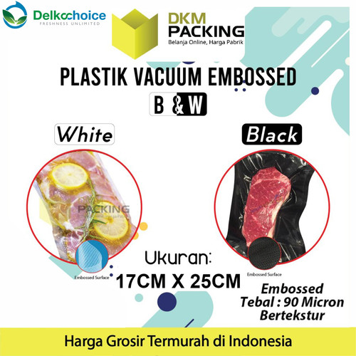 Vacuum Bag Makanan EMBOSS 17x25cm Plastik Vakum BINTIK PREMIUM MURAH