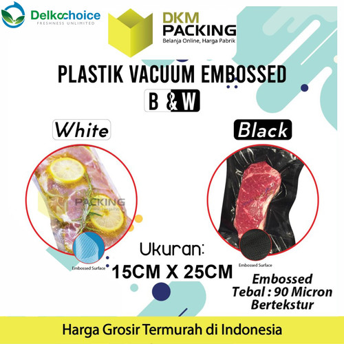 Vacuum Bag Makanan EMBOSS 15x25cm Plastik Vakum BINTIK PREMIUM MURAH