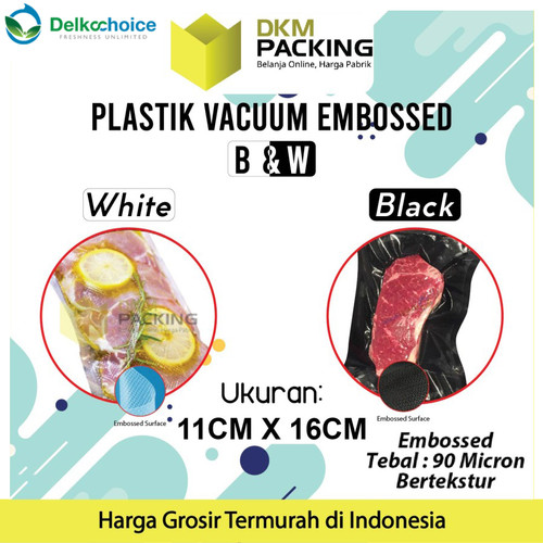 Vacuum Bag Makanan EMBOSS 11x16cm Plastik Vakum BINTIK PREMIUM MURAH