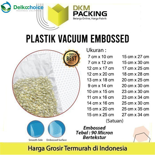 Vacuum Bag Makanan EMBOSS Plastik Vakum BINTIK DELKOCHOICE PREMIUM