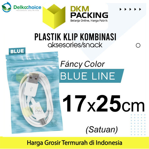 ZIPLOCK BAG BIRU 17x25cm PLASTIK KLIP KEMASAN AKSESORIS DELKOCHOICE