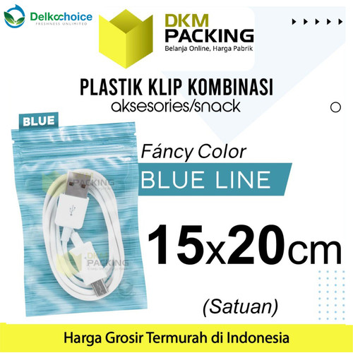 ZIPLOCK BAG BIRU 15x20cm PLASTIK KLIP KEMASAN AKSESORIS DELKOCHOICE