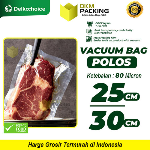 Plastik Vacuum Bag 18x28cm EMBOSS Sealer Makanan Bintik DELKOCHOICE