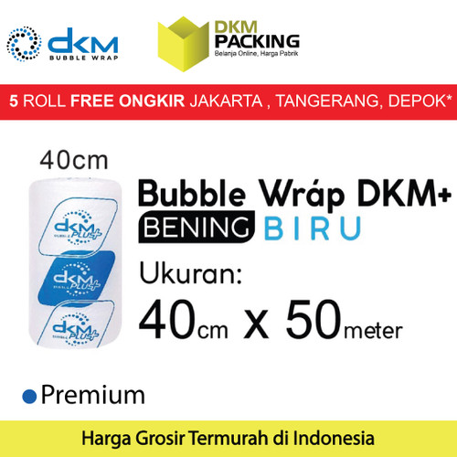 Plastik Bubble Wrap Bening 40cm x 50m DKM PLUS Bubblewrap / ROLL