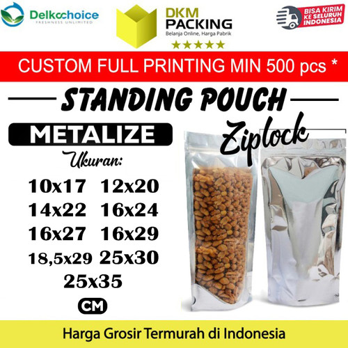 Standing Pouch Alumunium Plastik Klip Ziplock Sealer Kemasan Makanan