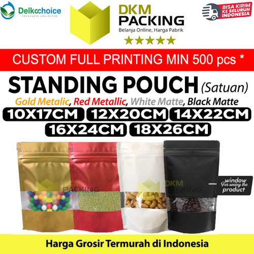 Standing Pouch Plastik Klip Window Ziplock Sealer Makanan