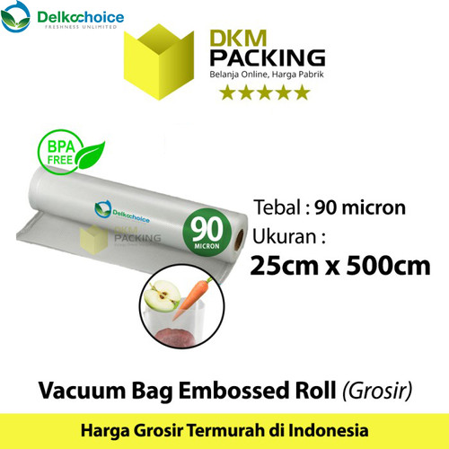 Plastik Vacuum Emboss Roll 25cm x 500cm Vakum Embossed Roll /SATUAN