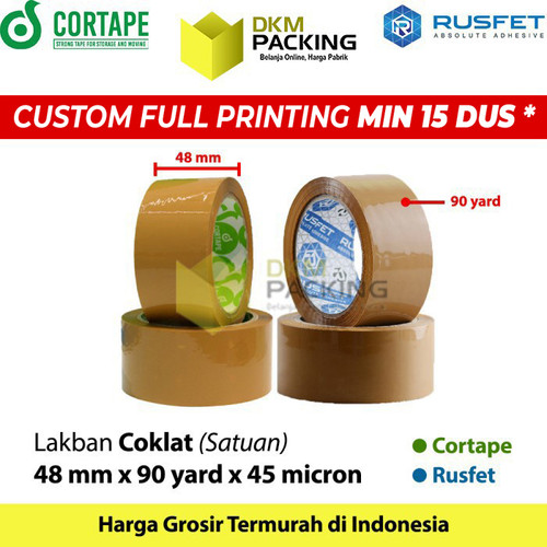 Lakban Coklat 48mm x 90yard Plakban Isolasi OPP Tape TERMURAH /SATUAN