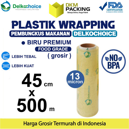 Plastik Cling Wrap 45cm x 500m FOOD GRADE BIRU Food Wrapping /SATUAN