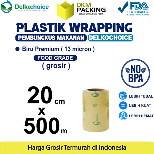 Plastik Cling Wrap 20cm x 500m FOOD GRADE BIRU Food Wrapping /SATUAN