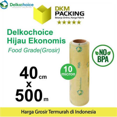 Plastik Cling Wrap 40cm x 500m FOOD GRADE HIJAU Food Wrapping /SATUAN