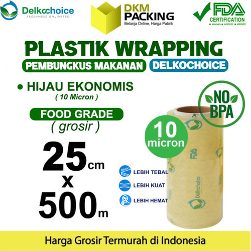 Plastik Cling Wrap 25cm x 500m FOOD GRADE HIJAU Food Wrapping /SATUAN